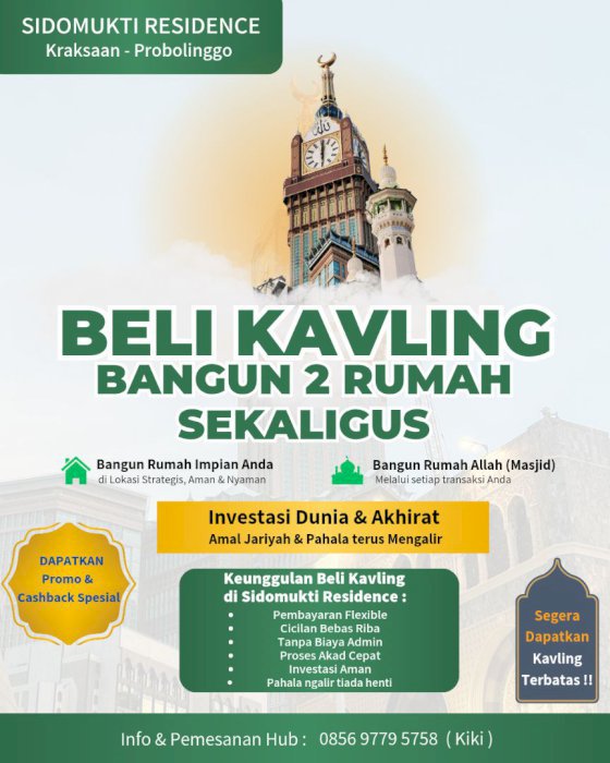 KAVLING SIAP BANGUN SIDOMUKTI RESIDENCE-KRAKSAAN,PROBOLING