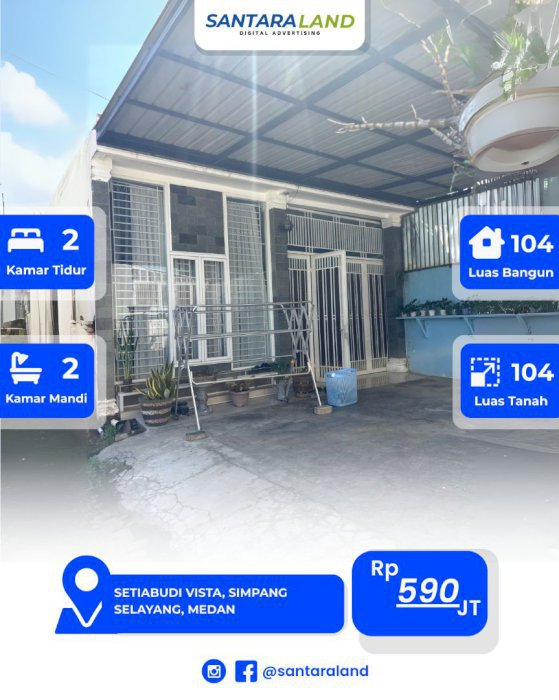 Dijual Rumah 1 ½ Lantai di Komplek Setiabudi Vista – Medan