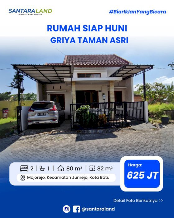 Rumah Dijual di Griya Taman Asri – Kota Batu