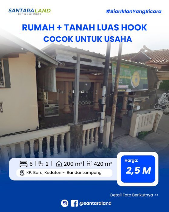 Rumah + Tanah Luas Hook di Bumi Manti IV, Cocok untuk Usaha