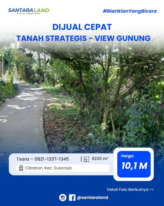 Dijual Tanah Strategis – View Gunung, Bogor Selatan