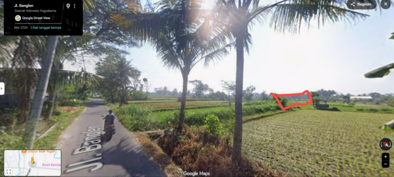 Dijual tanah pinggir jalan cocok untuk investasi Sleman Yogyakarta
