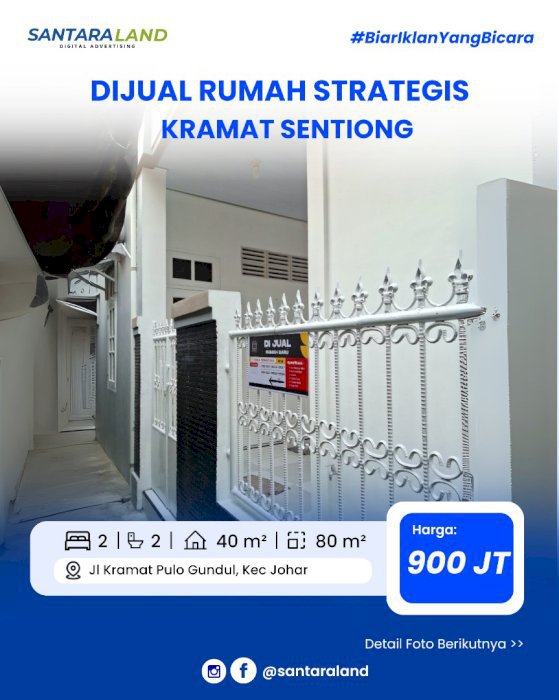 Dijual Rumah di Kramat Sentiong – Lokasi Strategis