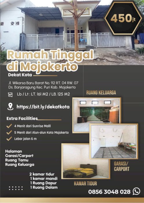 Di jual Rumah Banjaragung puri Mojokerto