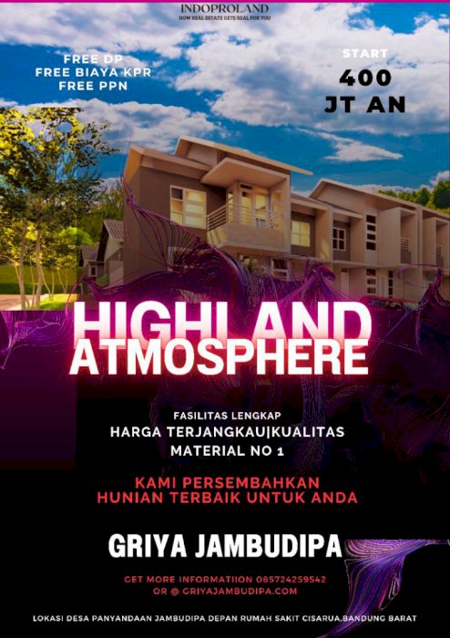 Rumah elegan harga merakyat di griya jambudipa cisarua