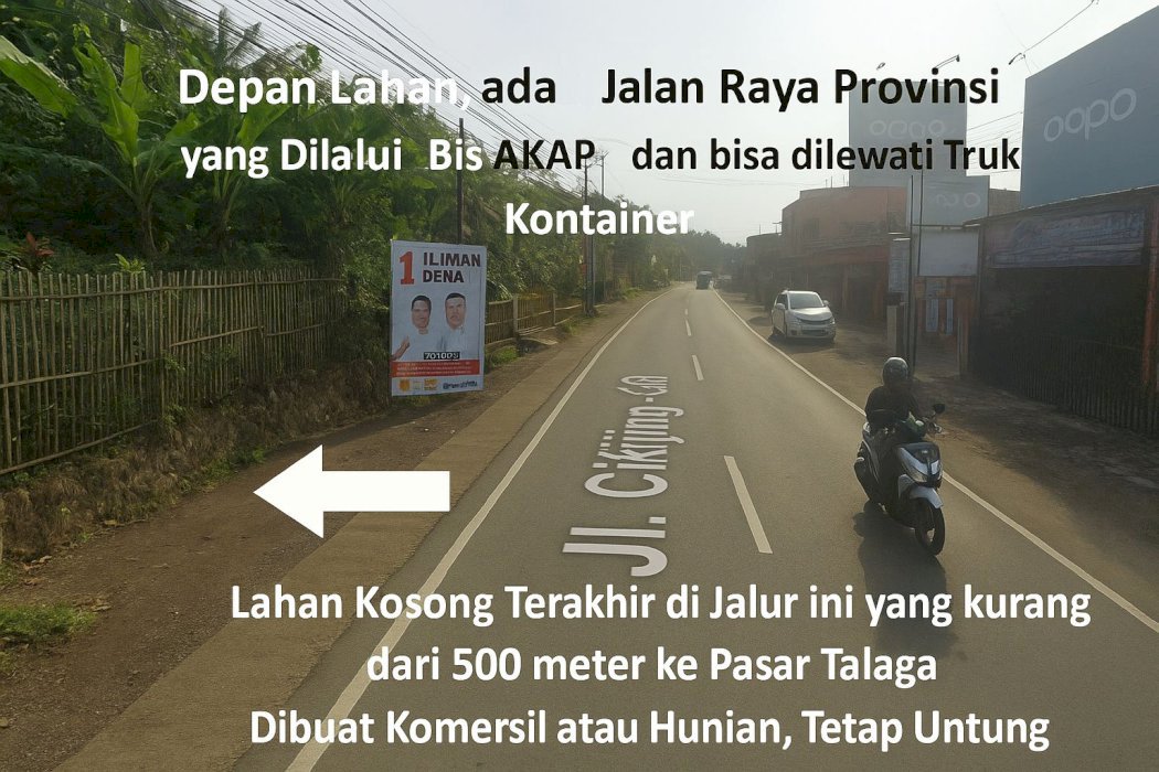 Tanah Strategis di Jalan Raya Talaga, Cocok untuk Kantor/ Toko/ Gudang