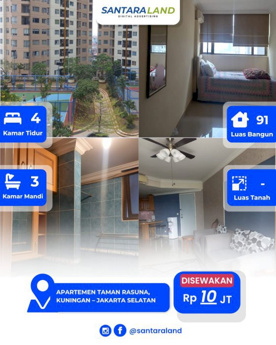 Disewakan Apartemen Taman Rasuna – Kuningan, Jakarta Selatan