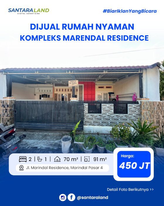 DIJUAL 1 UNIT RUMAH DI KOMPLEKS MARENDAL RESIDENCE