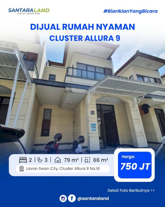 Rumah Lavon Dijual Murah – Cluster Allura 9, Swan City Tangerang