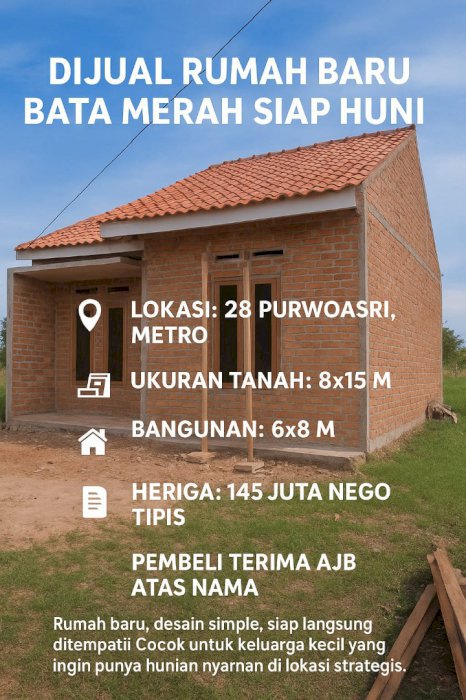 Rumah Minimalis bata merah