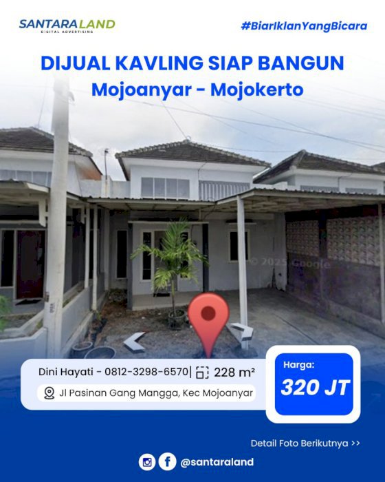 DIJUAL KAVLING SIAP BANGUN – JALAN PASINAN GANG MANGGA