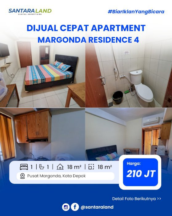 DIJUAL APARTEMEN MARGONDA RESIDENCE 4 – DEPOK