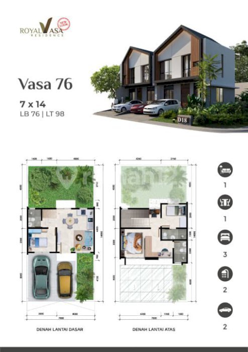 Rumah 3 Kamar Aman dan Nyaman Batam Centre, Royal Vasa Batam