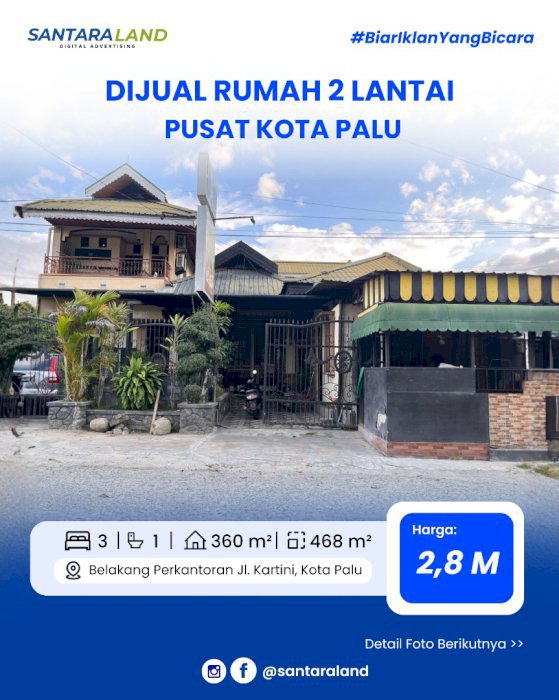 DIJUAL RUMAH 2 LANTAI + USAHA RESTO/CAFE