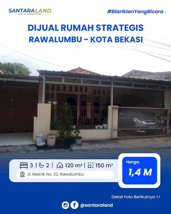 Dijual Rumah Siap Huni Lokasi Strategis di Rawalumbu