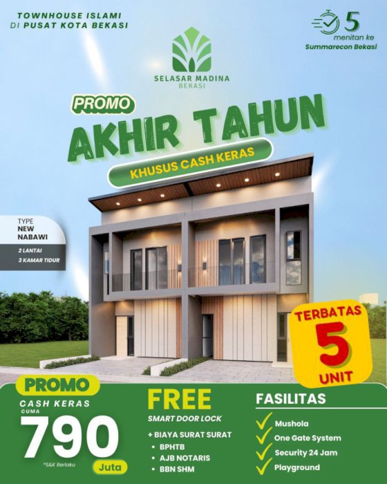 PROMO AKHIR TAHUN ! Rumah Tanpa Riba Jantung Kota Bekasi