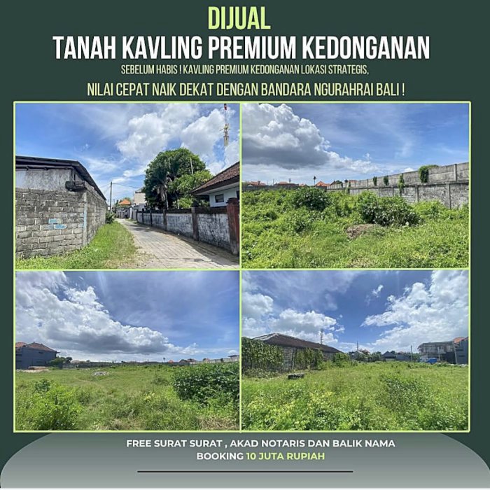 Di jual tanah kavling premium Kedonganan Bali