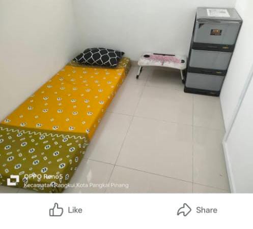 Kamar kost khusus wanita di Pangkalpinang