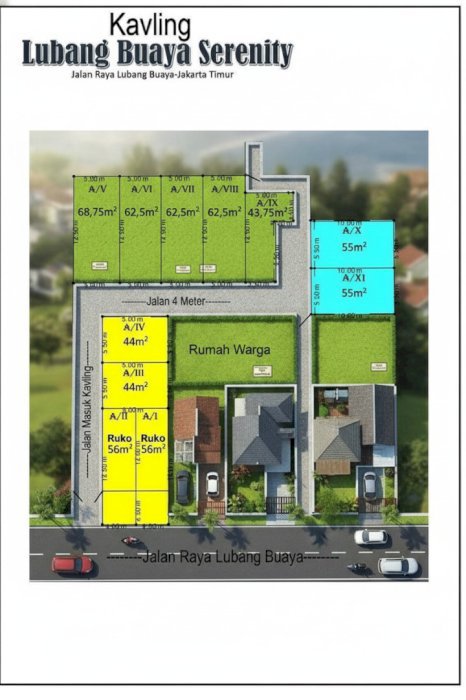 Tanah kavling pinggir jalan raya lubang buaya jakarta timur
