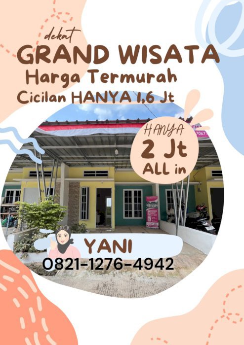 Jual Rumah murah 2 lantai lokasi strategis di Bekasi