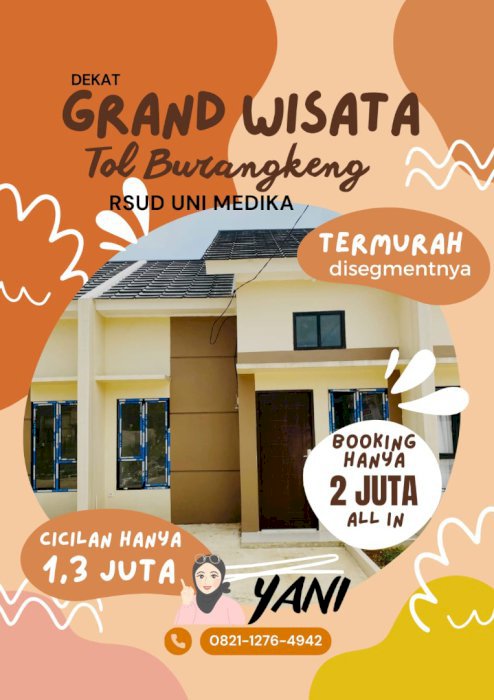 Di jual rumah murah lokasi strategis di Setu Bekasi