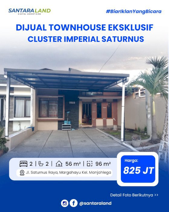 Dijual Rumah Townhouse Eksklusif – Cluster Imperial Saturnus