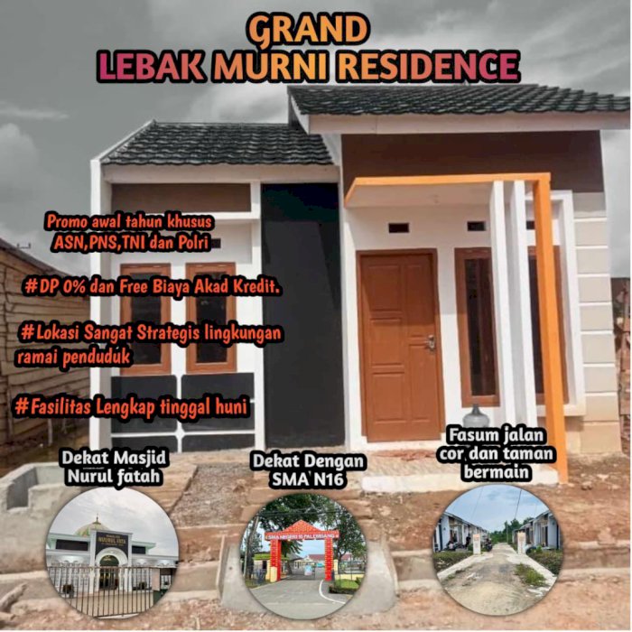 Perumahan Subsidi Grand Lebak Murni Residence Sako Kota Palembang