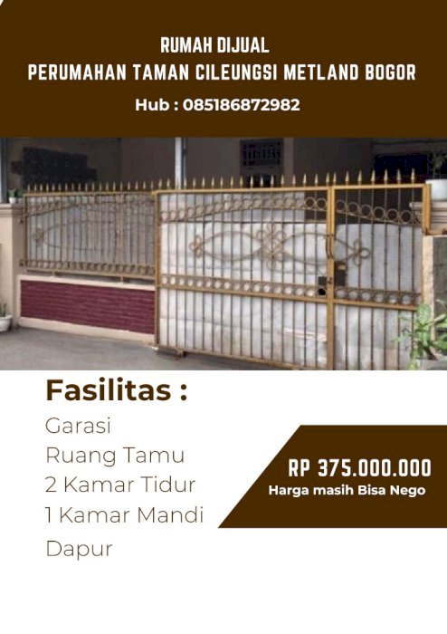 Rumah Di Jual Lokasi Strategis di Cileungsi Bogor