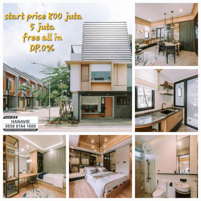 Rumah Mewah 2 lantai tanpa dp full fasilitas