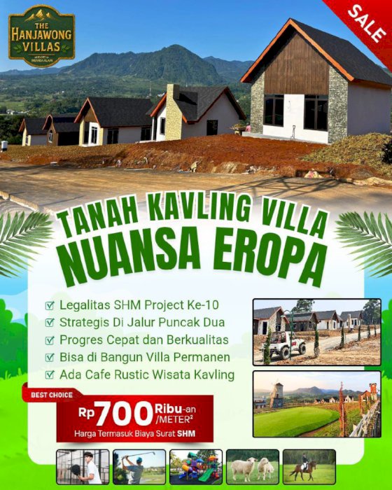 TANAH MURAH NUANSA EROPA SERTIFIKAT SHM