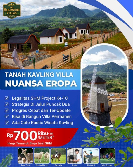 TANAH MURAH NUANSA EROPA SERTIFIKAT SUDAH SHM