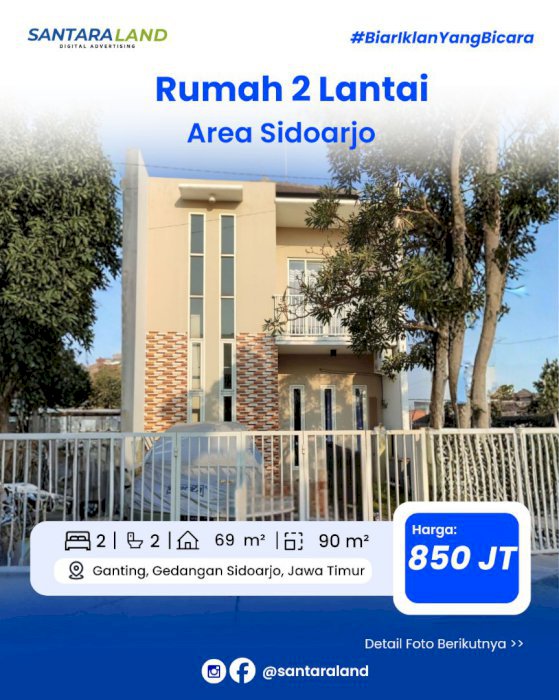 Rumah 2 Lantai Area Sidoarjo – Emerald Village, Gedangan