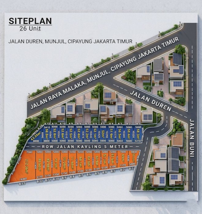 Tanah kavling cluster cahaya regency cipayung jakarta timur
