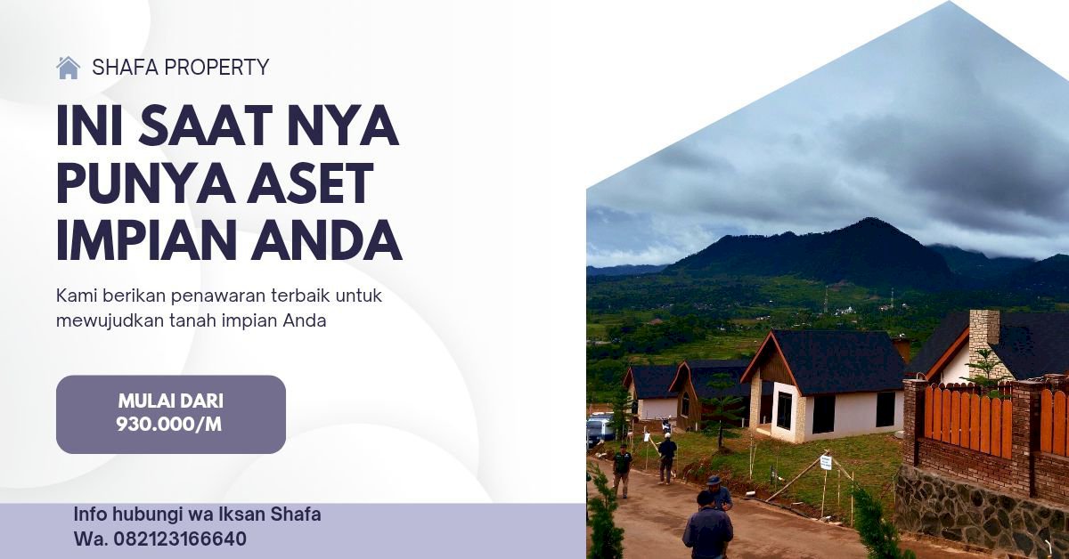 Saatnya punya aset tanahbdi kawasan wisata puncak 2 Bogor timur