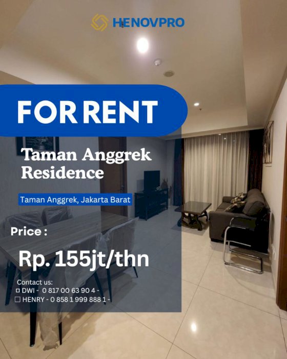 BRAND NEW For Rent Taman Anggrek Residence Unit 2+1BR Full Furnish