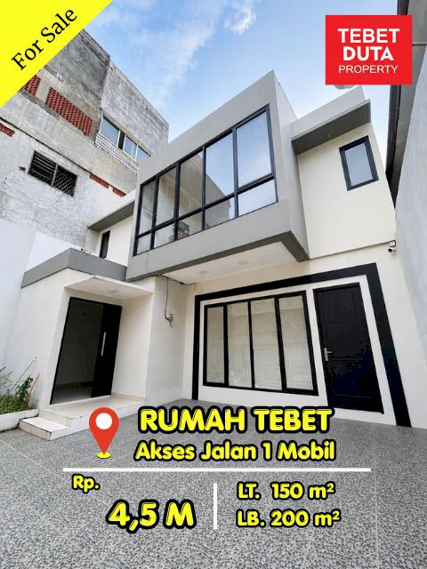 Dijual Rumah Tebet Jakarta Selatan Bagus & Siap Huni Jalan 1 Mobil