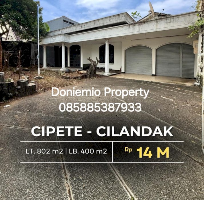 Rumah tua hitung tanah area exclusive MPR cipete