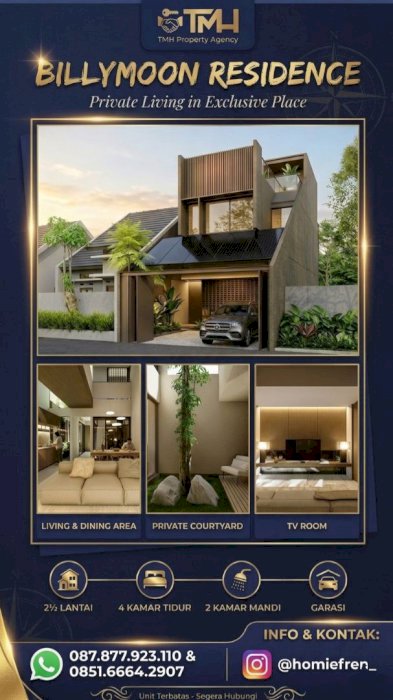 DIJUAL RUMAH Premium Indent [Lokasi Eksklusif] Billymoon Residence