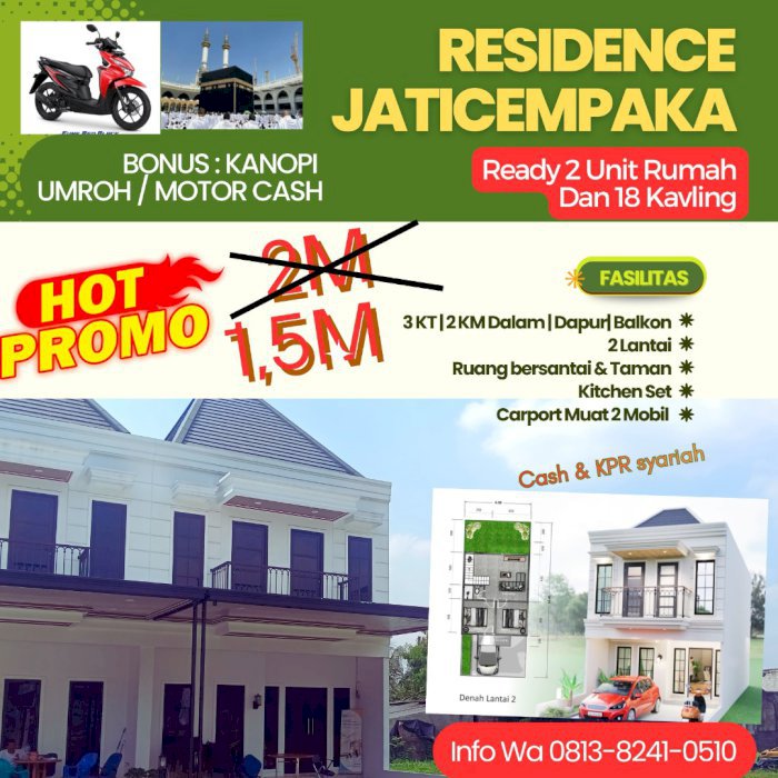 Perumahan siap huni di Jaticempaka Bekasi
