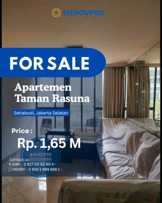 JUAL CEPAT DIBAWAH NJOP Taman Rasuna Unit 3+1BR Best Epic View