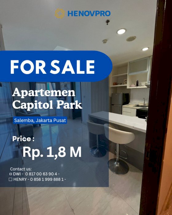 DIJUAL CEPAT APARTMENT CAPITOL 2BR FF DI BAWAH NJOP