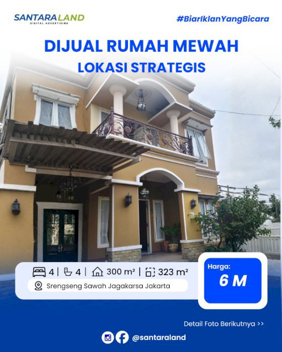 DIJUAL RUMAH MEWAH DENGAN KOLAM RENANG JAGAKARSA JAKARTA SELATAN