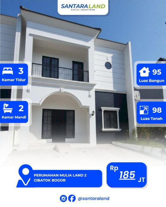 TAKE OVER RUMAH KOMERSIL DI MULIA LAND 2 CIBATOK