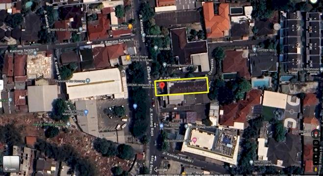 Dijual Tanah Bonus Bangunan Jalan Raya Kemang Jakarta Selatan