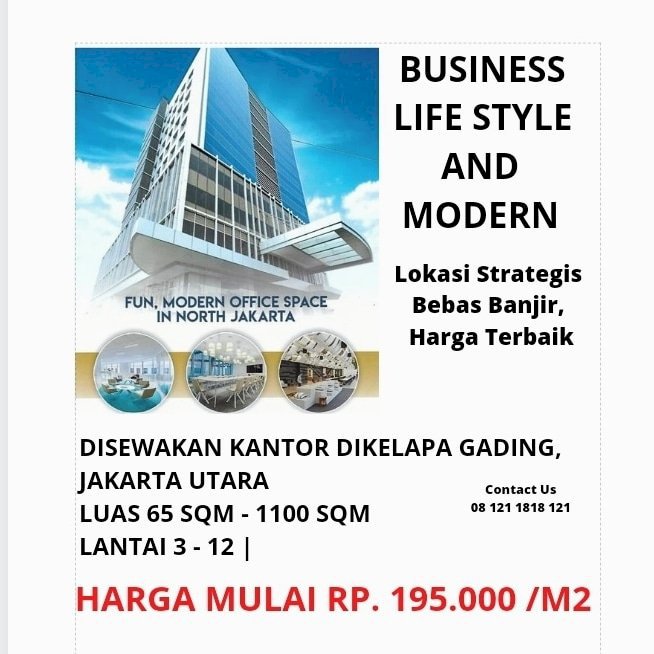 Disewa Kantor Strategis dikelapa garing