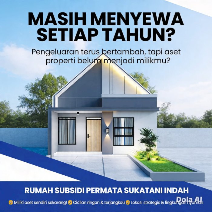 TANPA DP! MILIKI RUMAH SUBSIDI PERMATA SUKATENANG INDAH