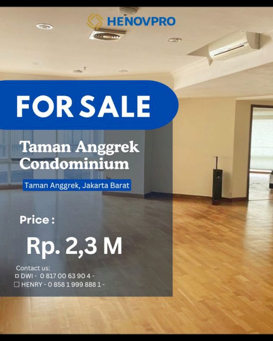DIJUAL Harga Terbaik Taman Anggrek Condo 3+1BR Spesial Price