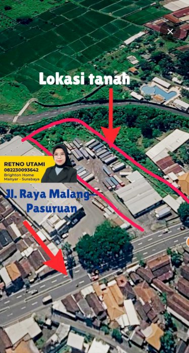 Tanah Karang Jati Nol Raya Malang Pasuruan Dkt Pintu Tol, Taman Dayu