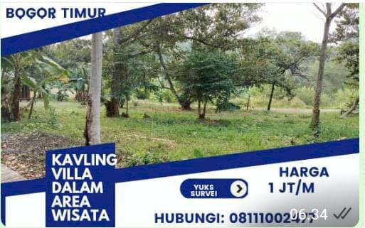 Dijual Tanah kavling villa dalam kawasan wisata Granada Land di Bogor