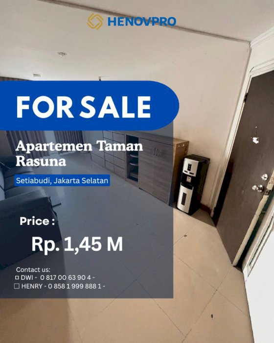 JUAL CEPAT DIBAWAH NJOP Taman Rasuna Unit 3+1BR Best View